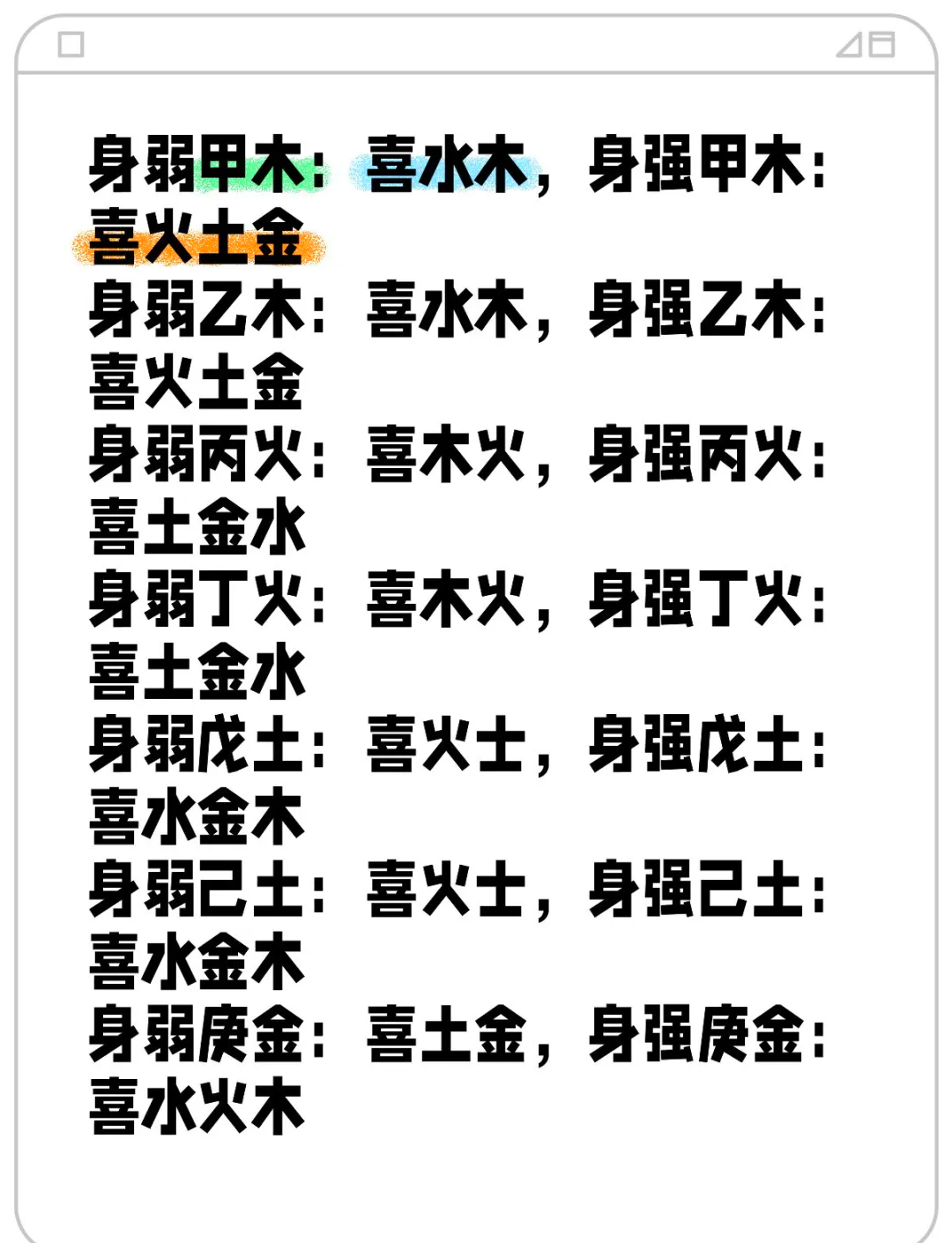 天干地支五行属性