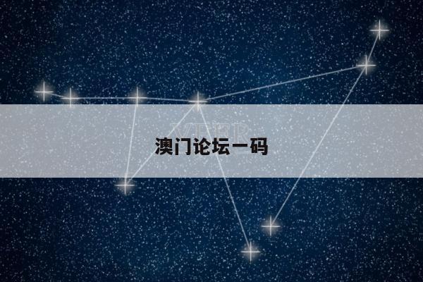 澳门论坛一码