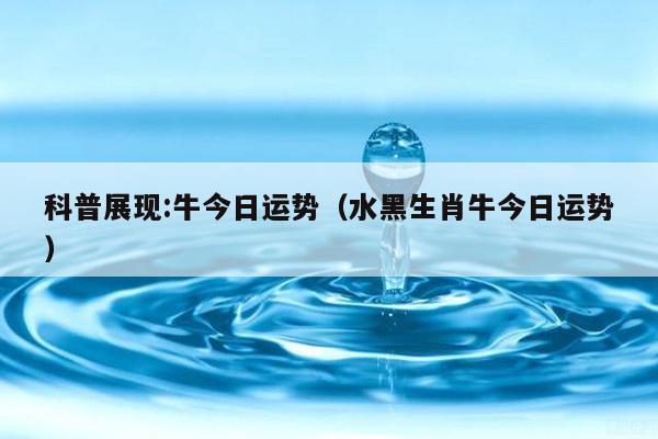 科普展现:牛今日运势（水黑生肖牛今日运势）