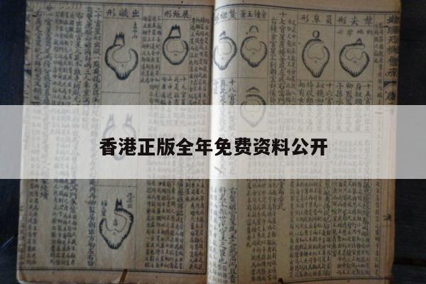 香港正版全年免费资料公开
