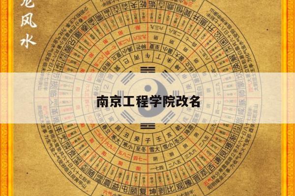 南京工程学院改名